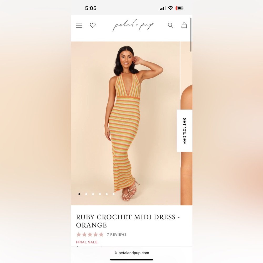 NWT petal and pup crochet halter dress